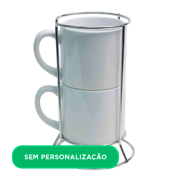 Xícara London com Suporte - Kit com 2 unidades