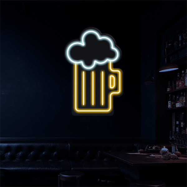 Led Neon Caneca de Cerveja