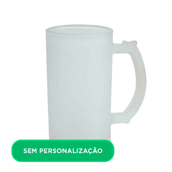 Caneca de Vidro de Chopp Jateada para Sublimação
