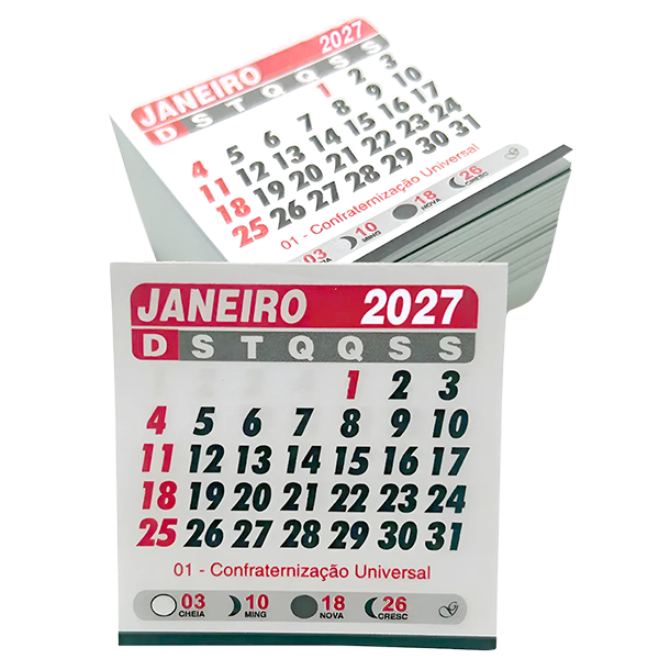 Calendário para Imã de Geladeira
