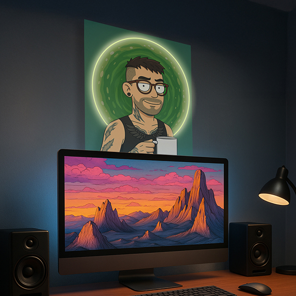 Quadro Acrílico com Led Neon