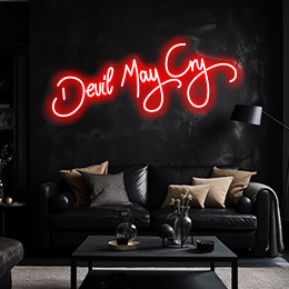 デビルメイクライ　LED ネオンサイン Placa Neon Devil May Cry – Estilo Para Gamers