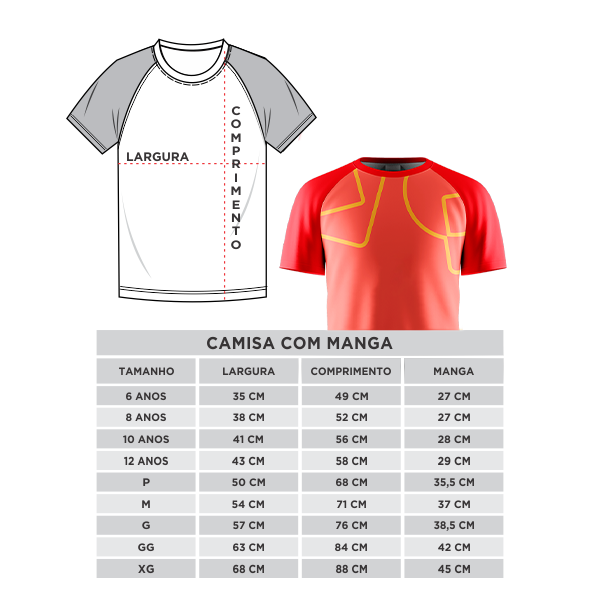 Camisa com Manga em Helanca